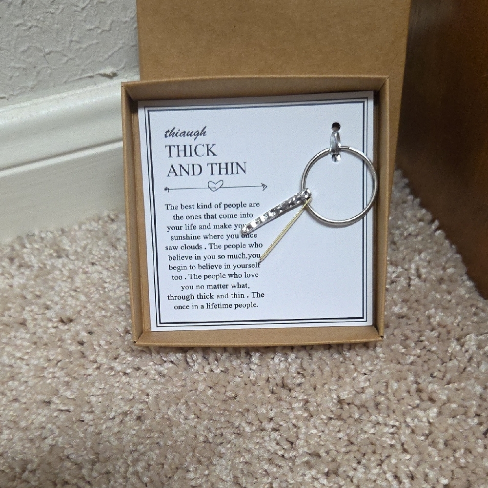 Silver Keychain with Inspirational Quote